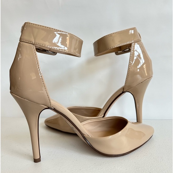 Delicious Women’s Nude Pointy Toe Ankle Strap Heel Size 9 - Picture 2 of 10